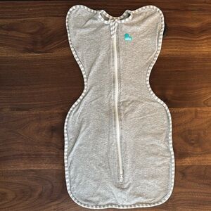 Love to Dream Gray SwaddleUP with Striped Trim